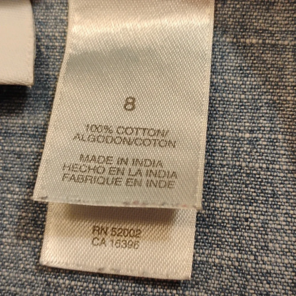 VTG Liz Claiborne Maxi Light Blue Wash Denim BOHO Skirt Waist 30" Size 8 - Picture 4 of 9